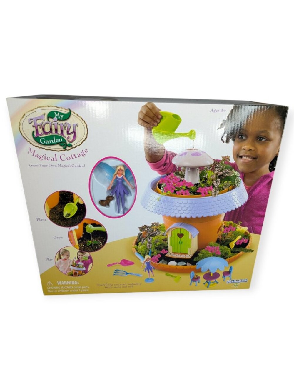 Play Monster My Fairy Garden Magical Cottage Playset Grow A Garden Ages 4+ NWT